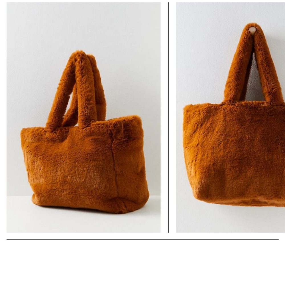 FREE PEOPLE Cozy Commuter Tote Brown New With Tags